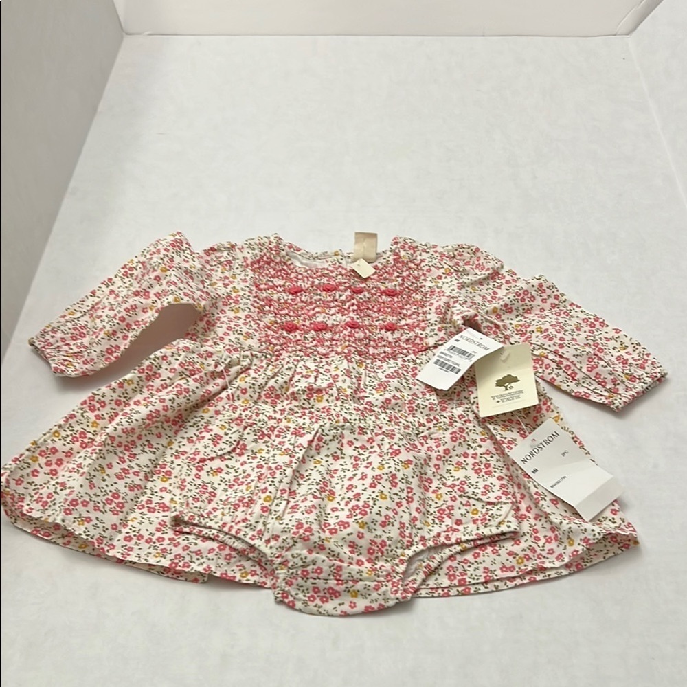 Tucker + Tate Pink and White Floral Baby Dress
